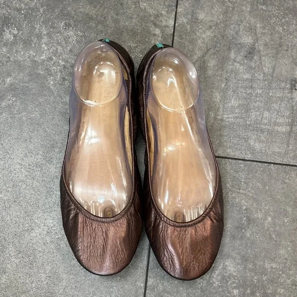 Tieks Raspberry Truffle sz 9 EUC Copper Chocolate Rose Brown Gavrieli Foldable - Picture 10 of 10